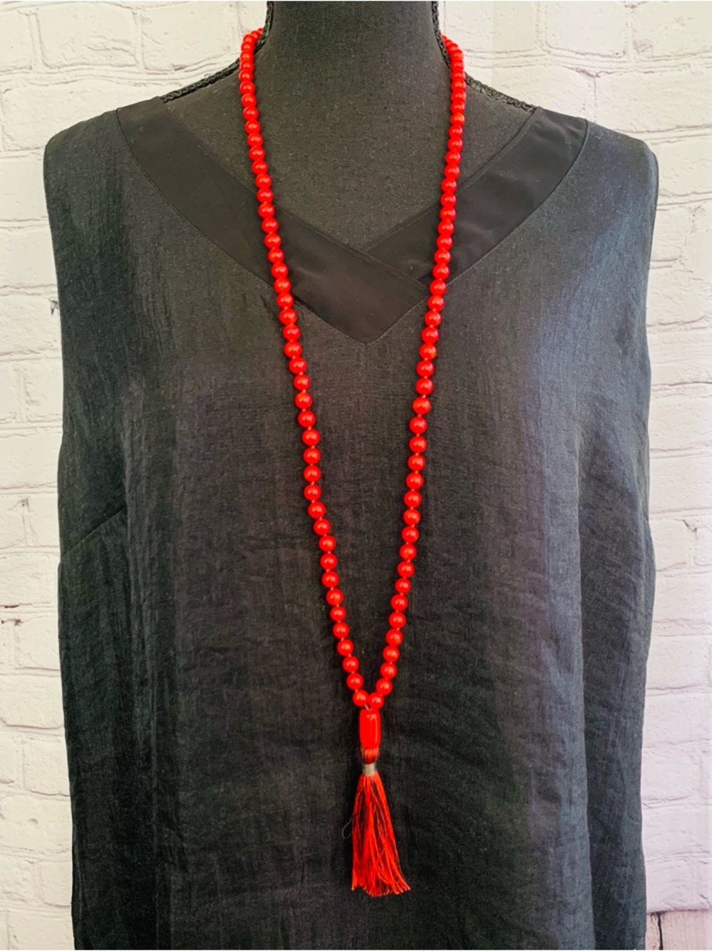 Red Coral 108 Bead MalaTassel
Necklace - Picture 5 of 5